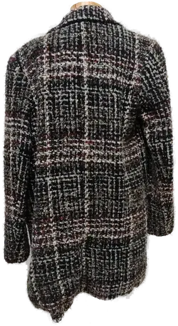 Esprit Damenmantel mit Wollanteil in schwarz-rot-weiß, Größe 44 - Bild 2