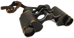 Antiquarisches Fernglas mit Tasche - Bild 3