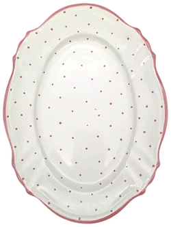 Servierplatte Gmundner Keramik - Rosa Tupferl (5-teilig) – Vorschau 2