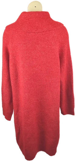 BENOTTI Midikleid in Rot mit Rollkragen | Kuscheliger Stil – Vorschau 3