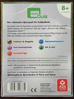 Fußballfieber - Quick Quiz - Gesellschaftsspiel - ASS Altenburger - Bild 2