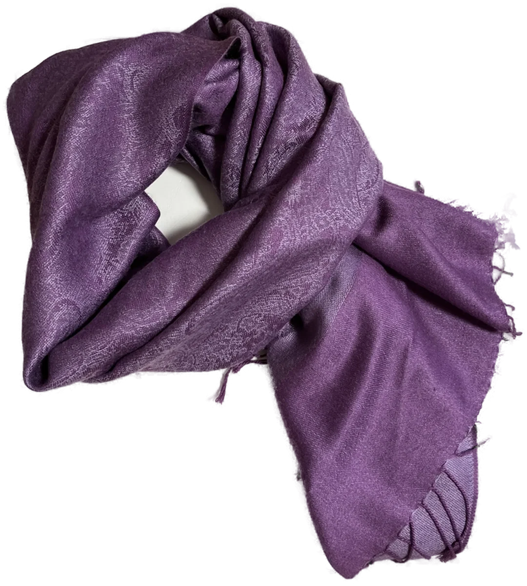 PASHMINA Schal 70% Pashmina 30% Seide lila 180x65 cm – Bild 3