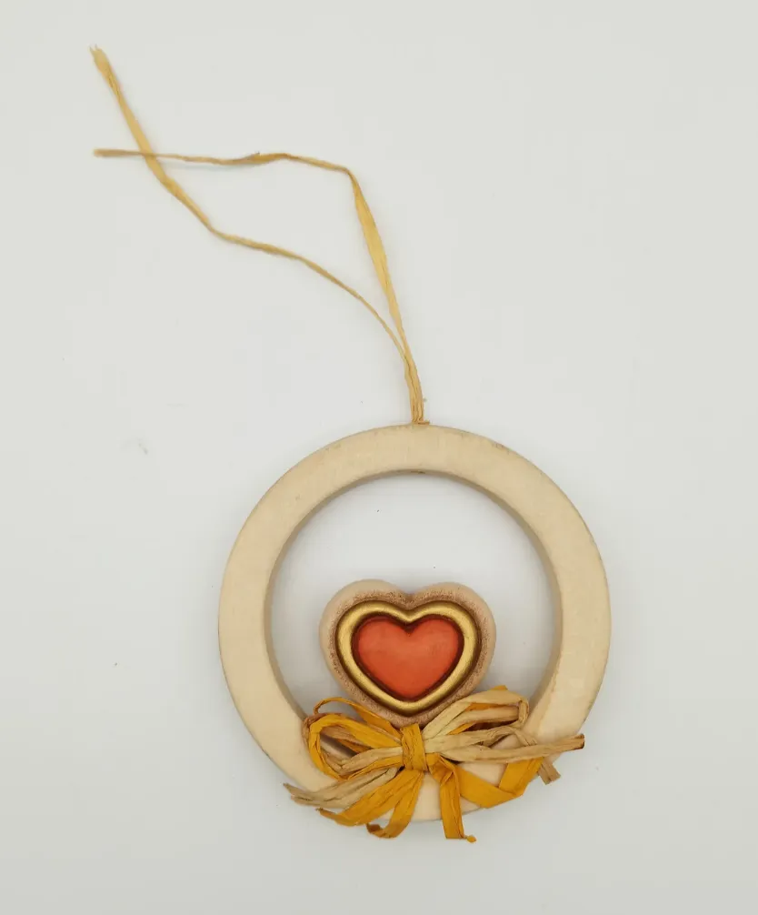 Hölzernes Herz, bemalt - 12x12cm - Bild 1