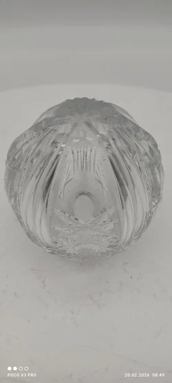 Kleine Kristallvase Mit Blumenmotiv | Neuwertiges Unikat - Bild 5