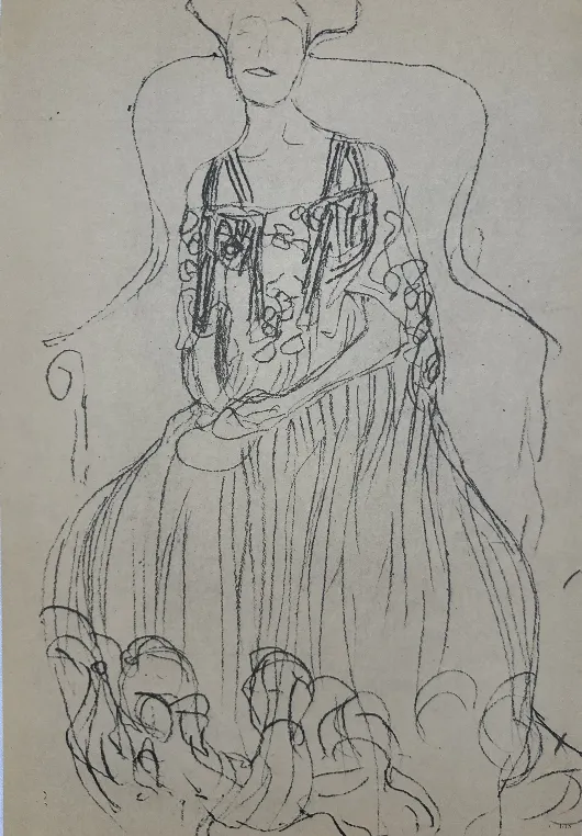 Gustav Klimt Zeichnungen 1 Sammelmappe mit Drucken 1980 – Bild 22