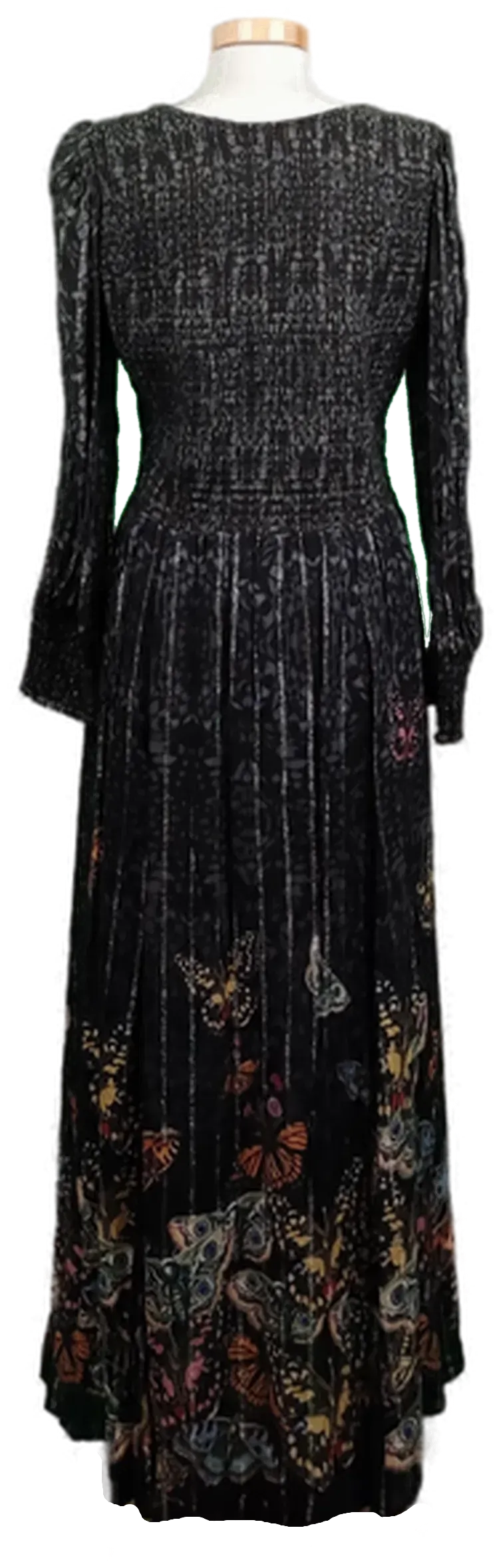 Desigual Damen Maxikleid schwarz mit Schmetterlinge Gr. XL – Bild 2
