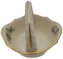 Lenox Serenade Porzellan Körbchen mit Vogel.- und Blütenmotiv Vintage - Bild 3