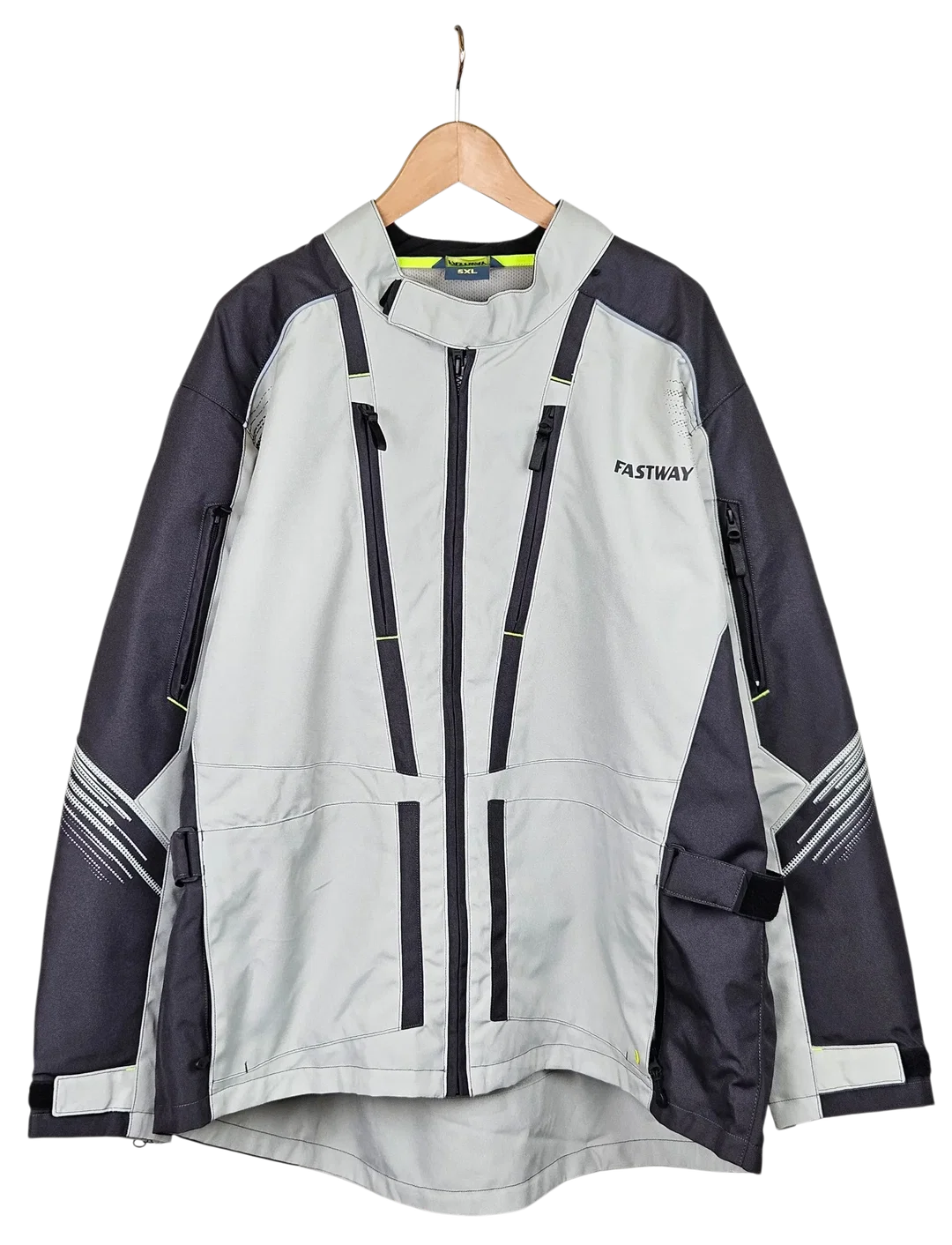 FASTWAY Herren Motorrad Jacke & Hose, schwarz/grau- Gr. 5XL – Bild 2