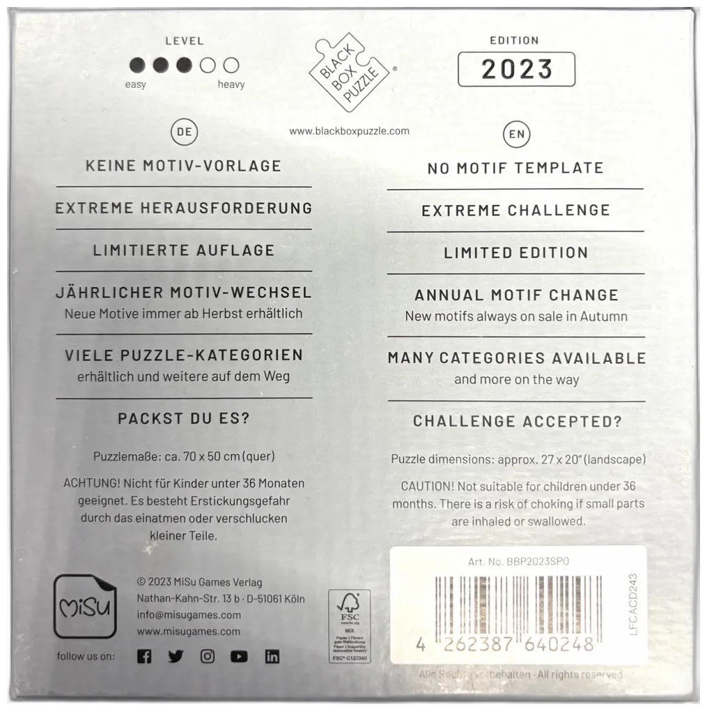 Black Box Puzzle 2023 – Sport – 1000 Teile – Extreme Challenge – Limited Edition – Bild 2