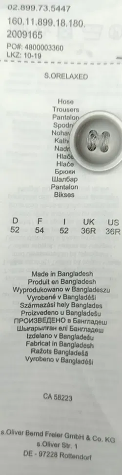 s.Oliver Herren Anzug grau Gr. 52/54 - Bild 12