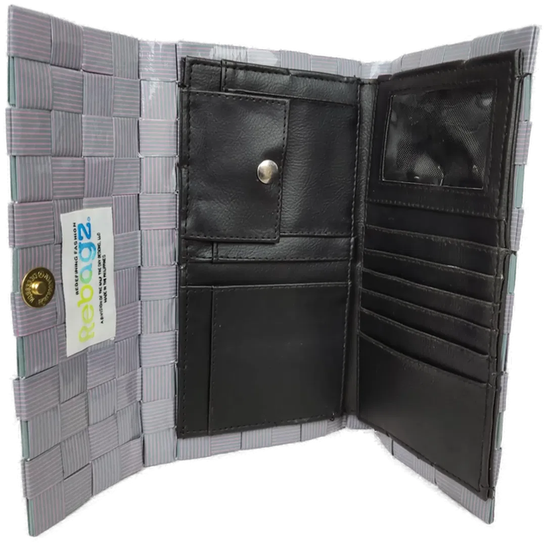 Rebagz Upcycling Damen Portemonnaie weiß/grau - Bild 1