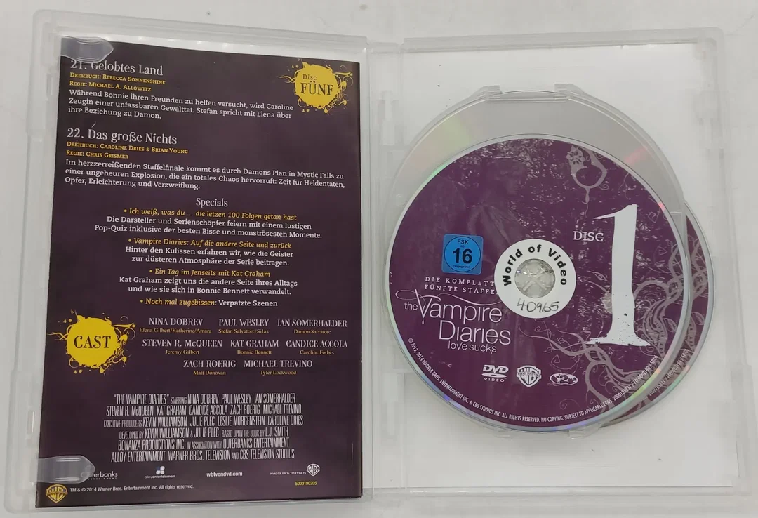5 DVD's "The Vampire Diaries" Die Komplette fünfte Staffel – Bild 4