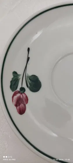 Lilien Porzellan Mokka-Untersetzer 3er | Vintage-Schatz - Bild 5