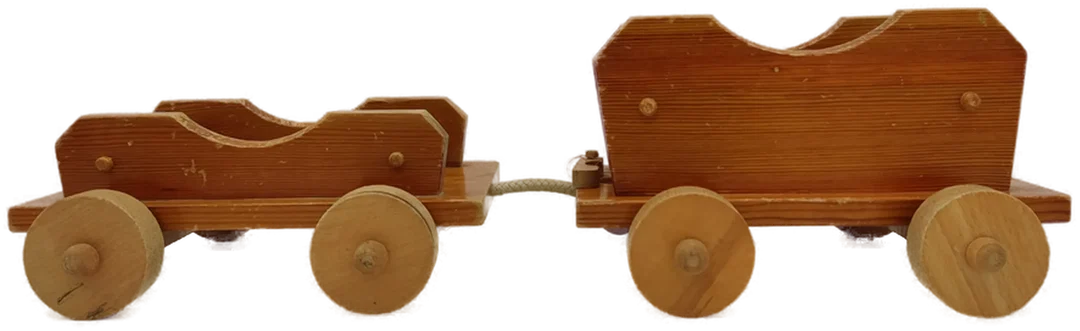 Holzlokomotive mit Waggons – Bild 3