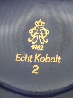 Porzellan Vase Echt Kobalt Gold  | Aus Thüringischen Manufaktur - Bild 8