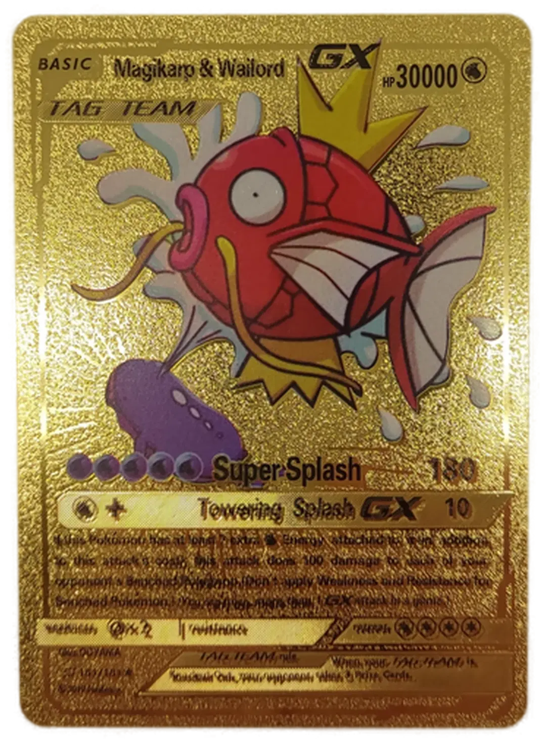 Pokémon Sammelkarte Goldfolie Basic Magikarp & Wailord GX - Bild 4