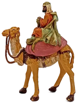 Krippenfigur - Heiliger König auf Kamel - Bild 1