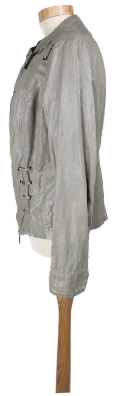 Crisca Damen Jacke grau glänzend - L/42 - Bild 3