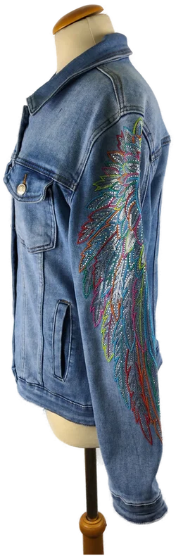 Damen-Jeansjacke Sonstige Baumwolle | Casual-Klassiker – Vorschau 2