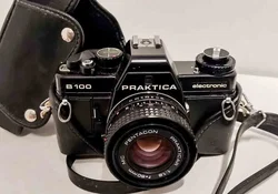 Praktica B100 electronic + MC Pentacon Prakticar 50mm f/1.8 + Tasche - Bild 4