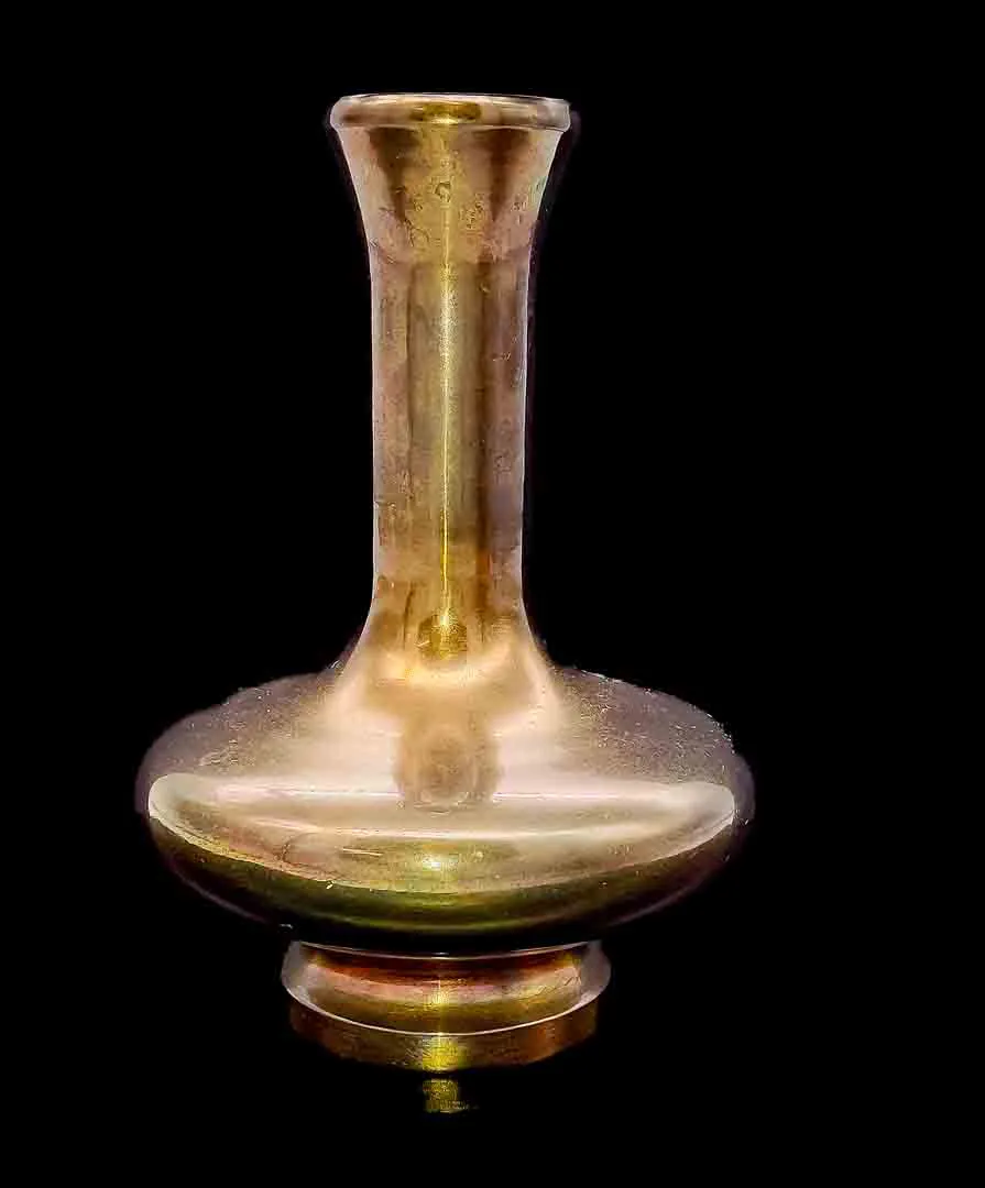  Vintage Metall Vase Höhe ca 16cm Ø ca 9cm - Bild 3