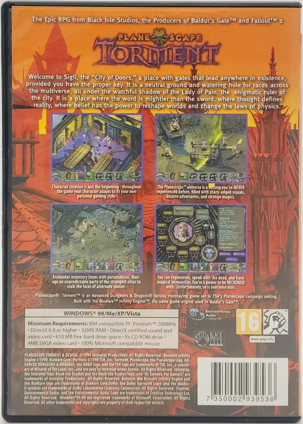 PC Game DVD-ROM "Planescape: Torment" – Bild 2
