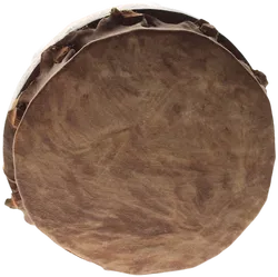 Afrikanische Trommel mit Gesicht – Handgeschnitzt aus Holz & Leder – ca. 35,5 cm - Bild 2