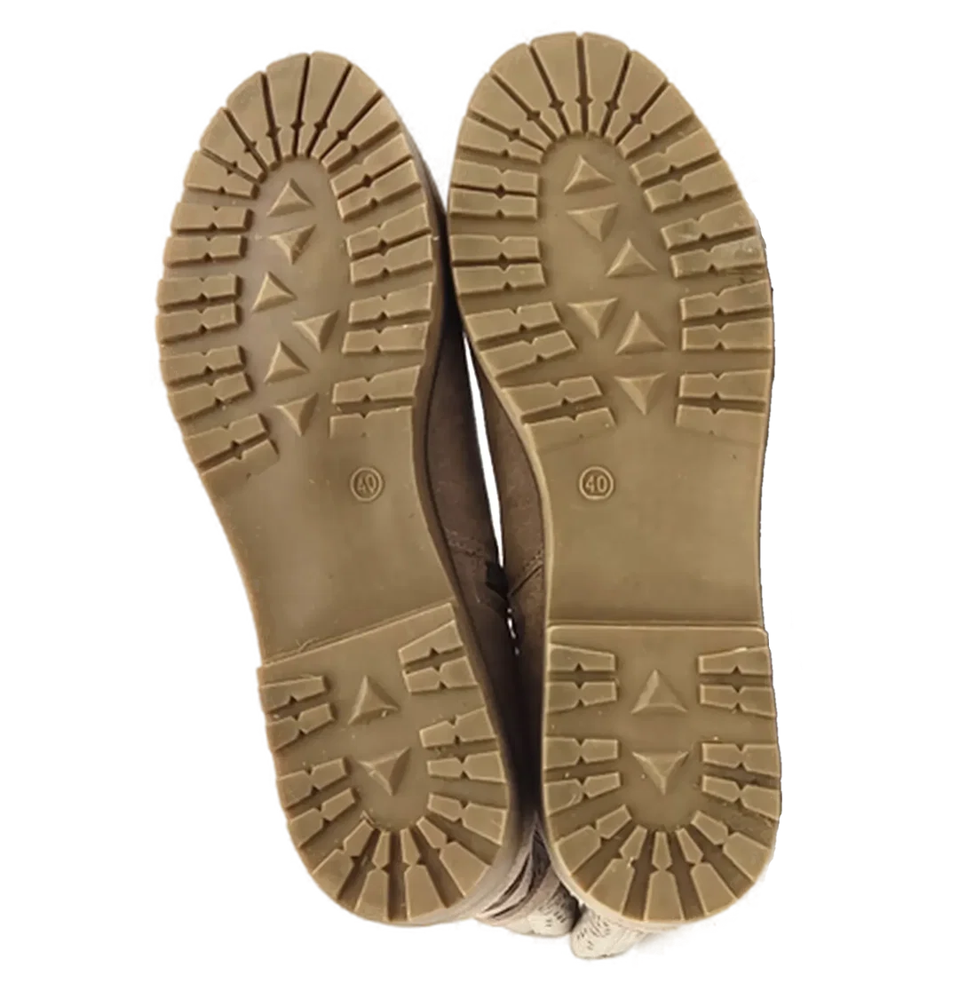 Damen Sommerstiefeletten Velourleder braun Gr. 40 – Bild 5
