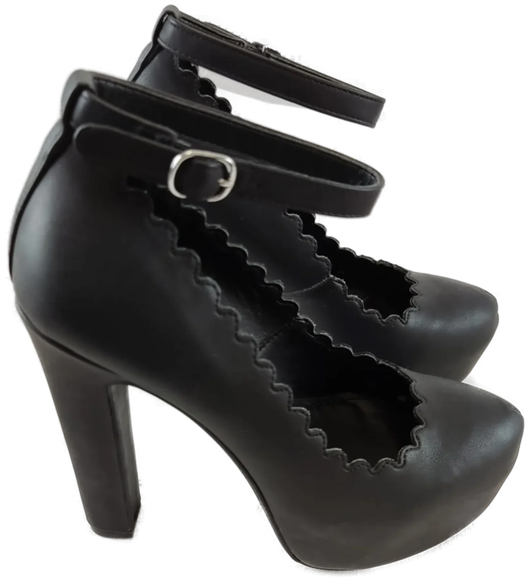 Schwarze Plateau High Heels  – Bild 3