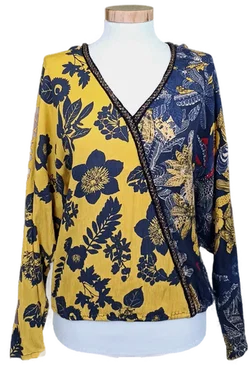 Desigual Damenbluse gemustert Gr. S - Bild 1