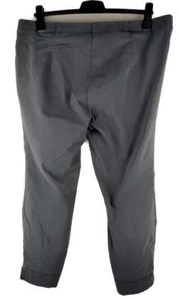 Stretchhose 'C&A', mit Gummizugbund und Zipp, grau mit Ziernähten, Größe 52 - Bild 3