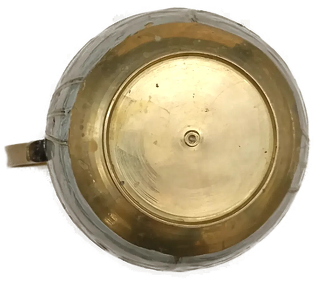 Vintage Messing-Krug mit Emaille-Dekor – Bild 7