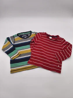 2 Langarm - Shirts, Gr. 86, Junge – Vorschau 1