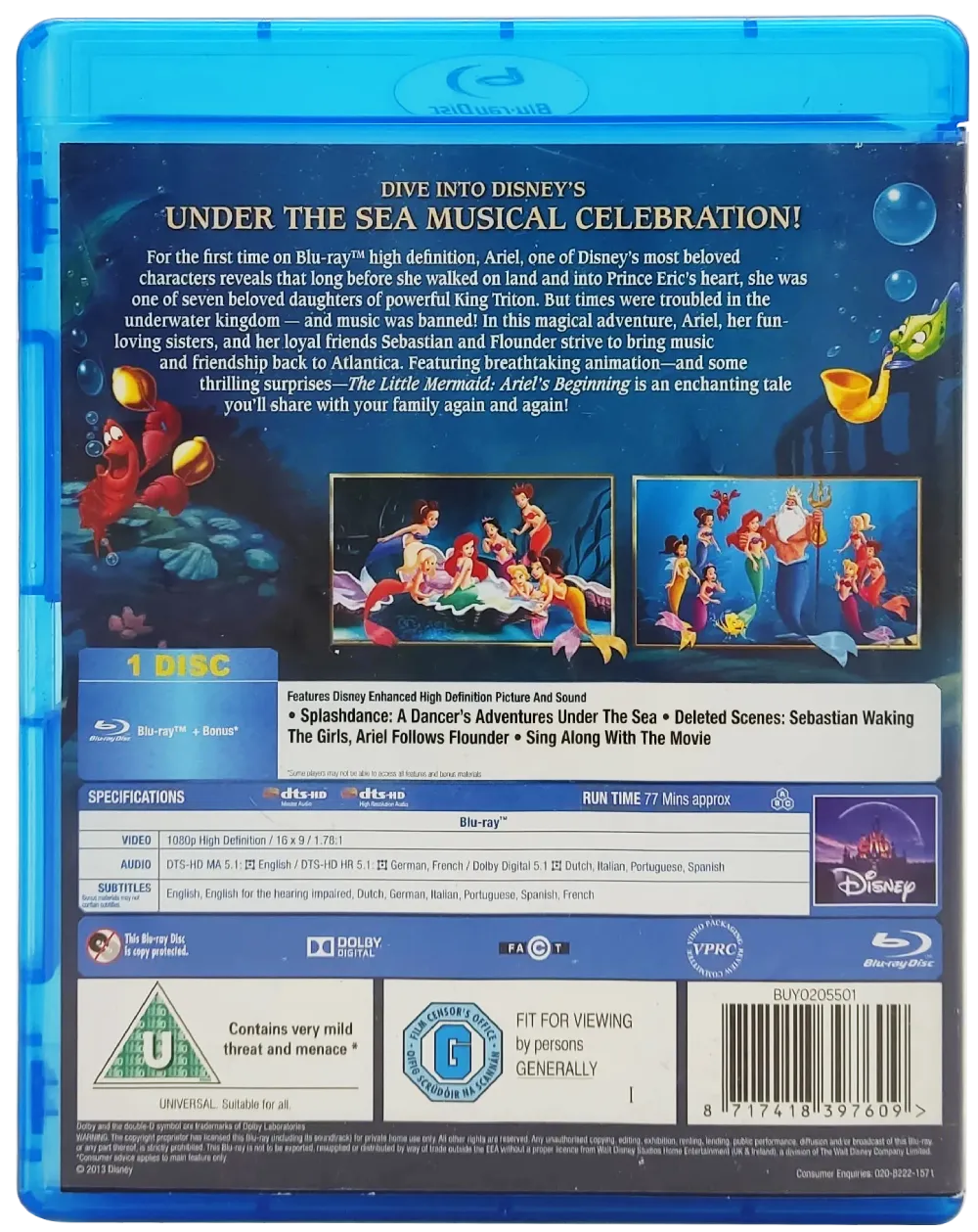 Blu-ray "Disney The Little Mermaid: Ariel’s Beginning" – Bild 2