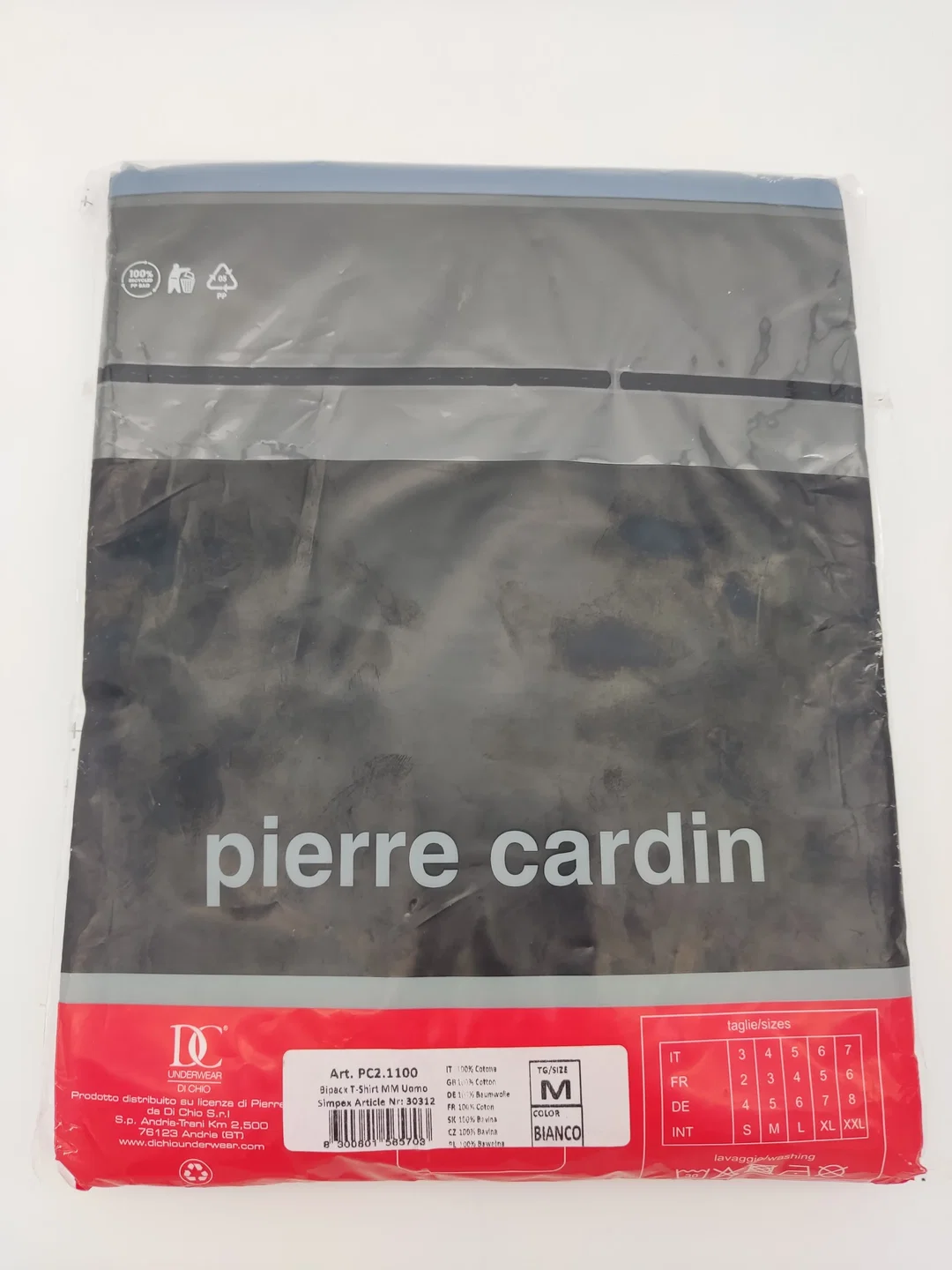 PIERRE CARDIN Herren T-Shirt weiß 2er-Pack neu mit Etikett - Gr. M – Bild 2