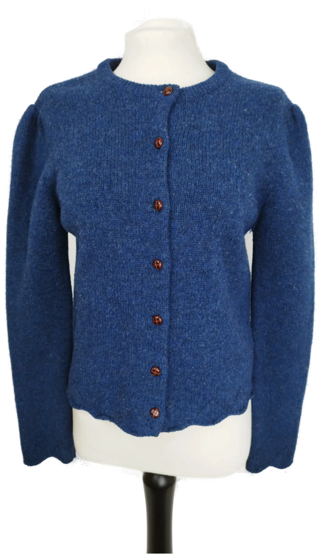 Laura Ashley - Strickjacke in blau aus reiner Wolle in Gr. M - Bild 1