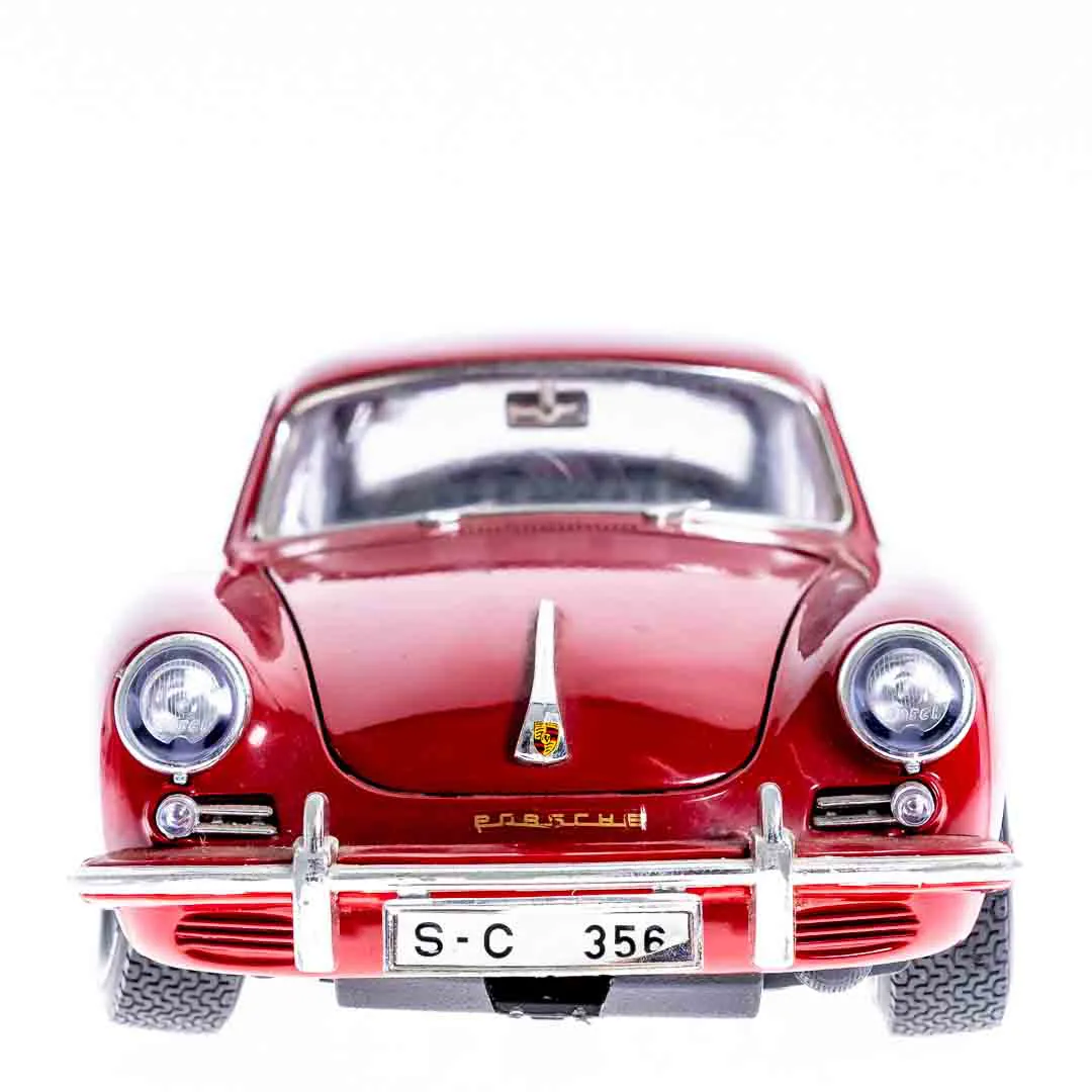 Bburago Modellauto Porsche 356 B rot (1961) 1/18 Druckguss Maßstab – Bild 5