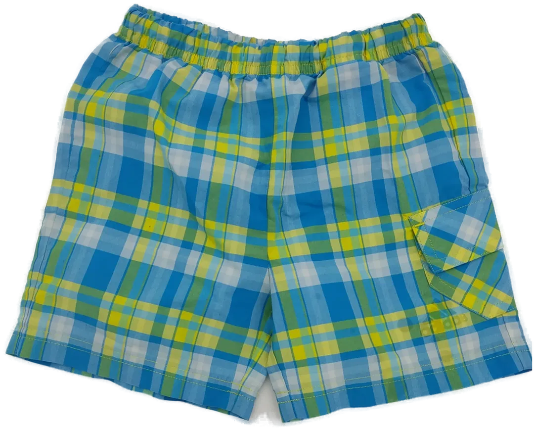 adidas Babyshort blau-grün kariert - 86 - Bild 1