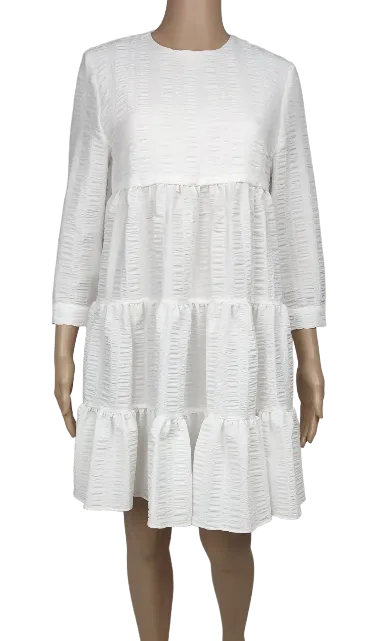 Zara Damen Midikleid, weiß - Gr. XS - Bild 1