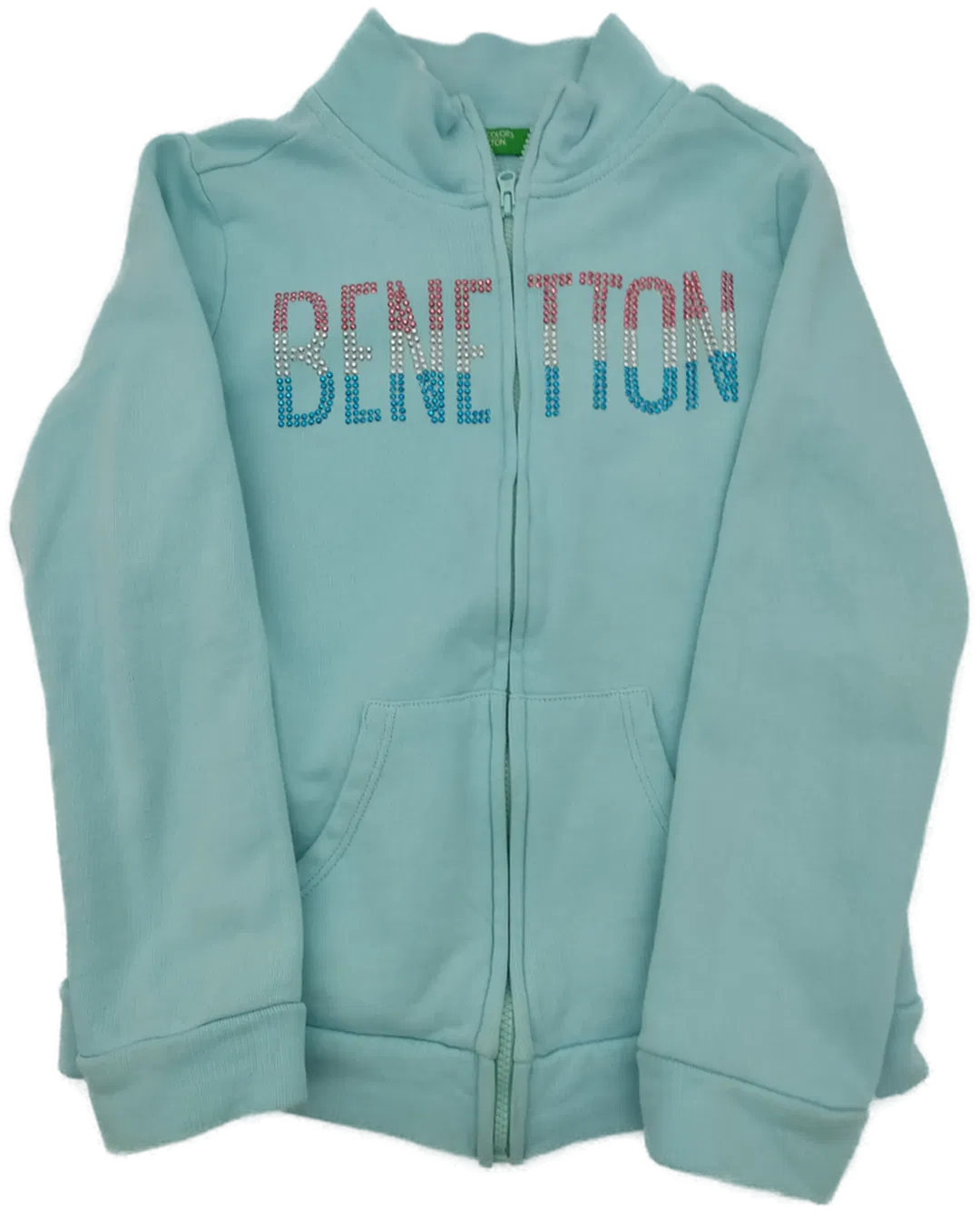  United Colors of Benetton Kinder Sweater Jacke mint Gr. M (130 cm) - Bild 4
