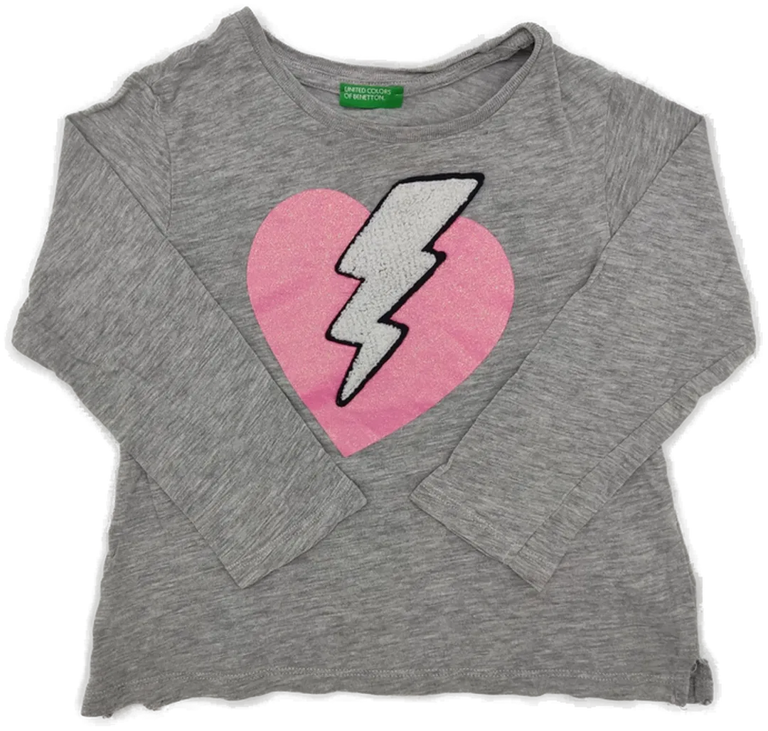 Benetton Kinder Shirt grau Gr.92 - Bild 4