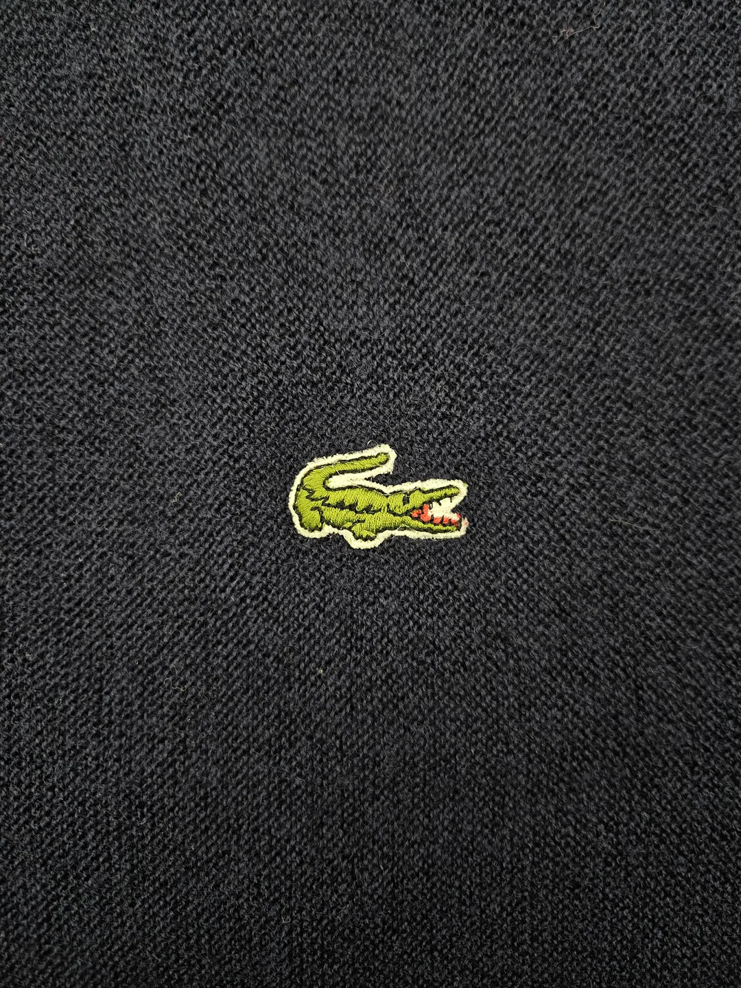 Lacoste Vintage Herren Wollpullover, dunkelblau - Gr. 7 (XXL)  - Made in France – Bild 5