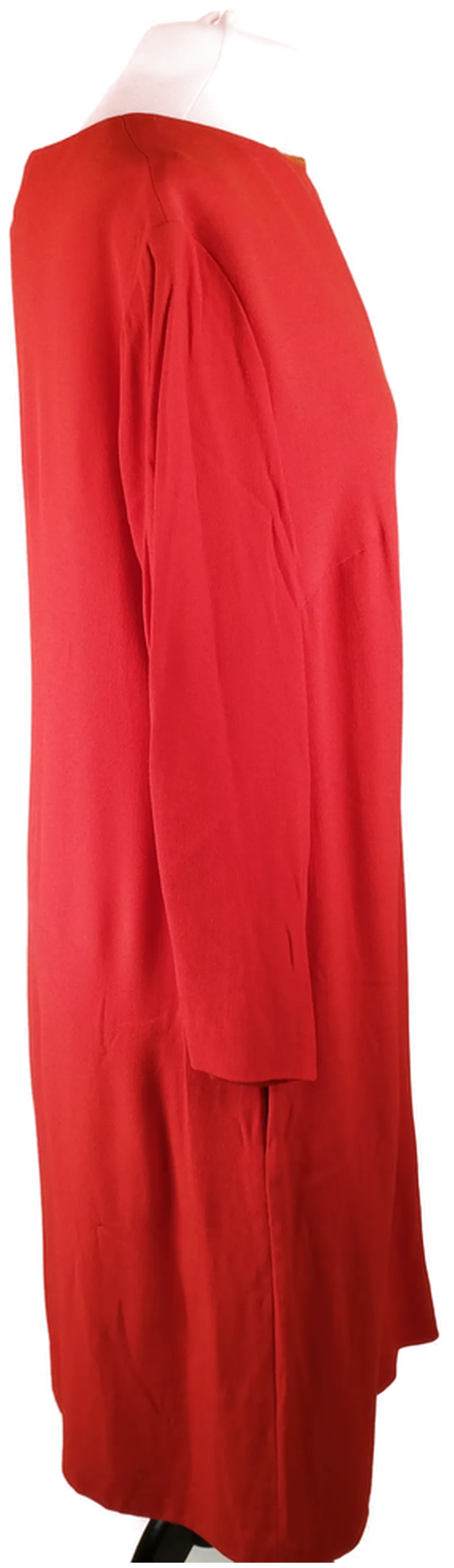 Rotes Escada Midkleid - Gr. 42 / 43% Viskose / 57% Acetat – Bild 2