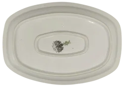 Comte Harrach Karlsbad Teller in weiß mit Blumenmuster, Länge 28,5cm - Bild 2