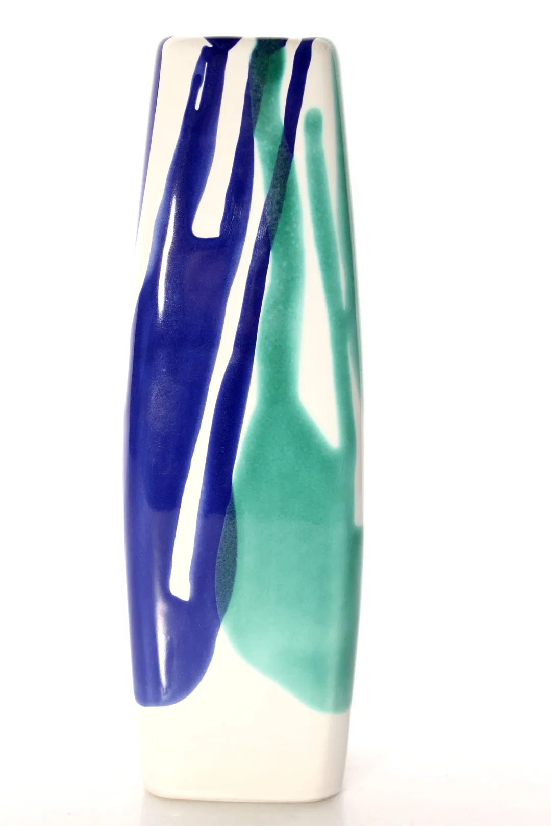 Gmundner Keramik Vase VKB Bank – Handgefertigte Designvase mit blau-grüner Glasur - Bild 4