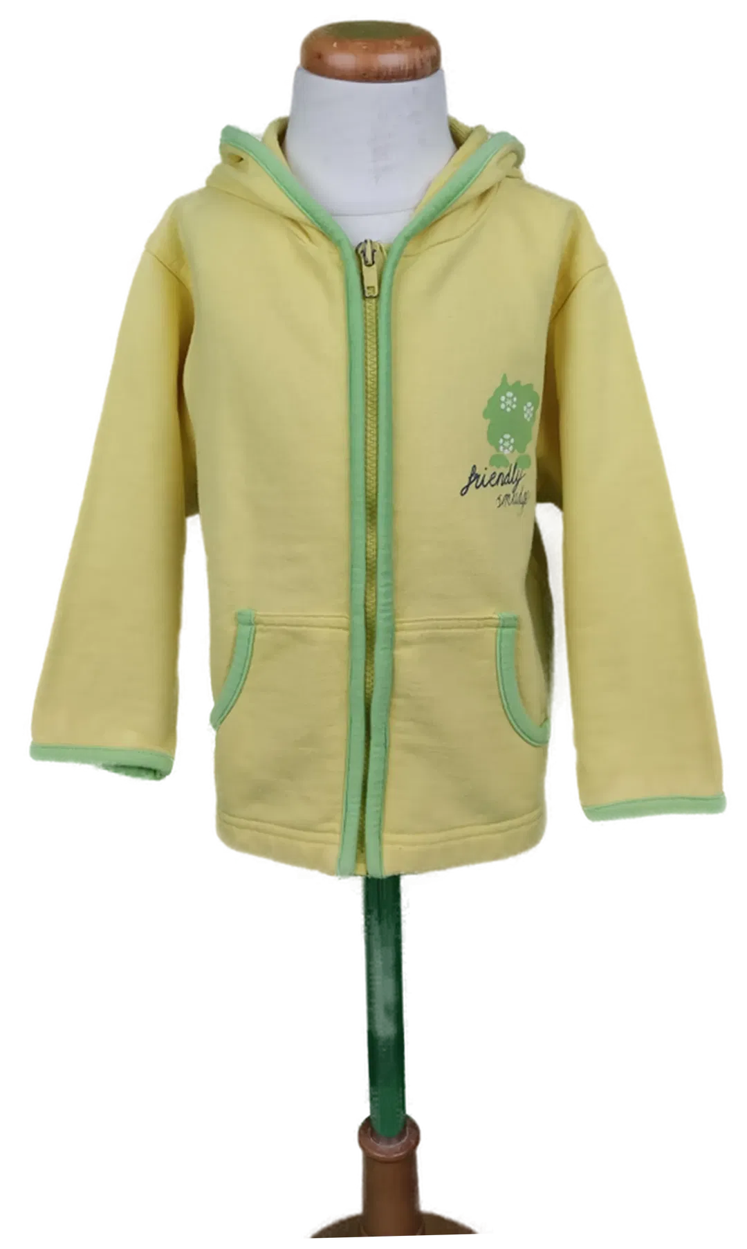 Kinder Kapuzensweatjacke gelb - 92 - Bild 1