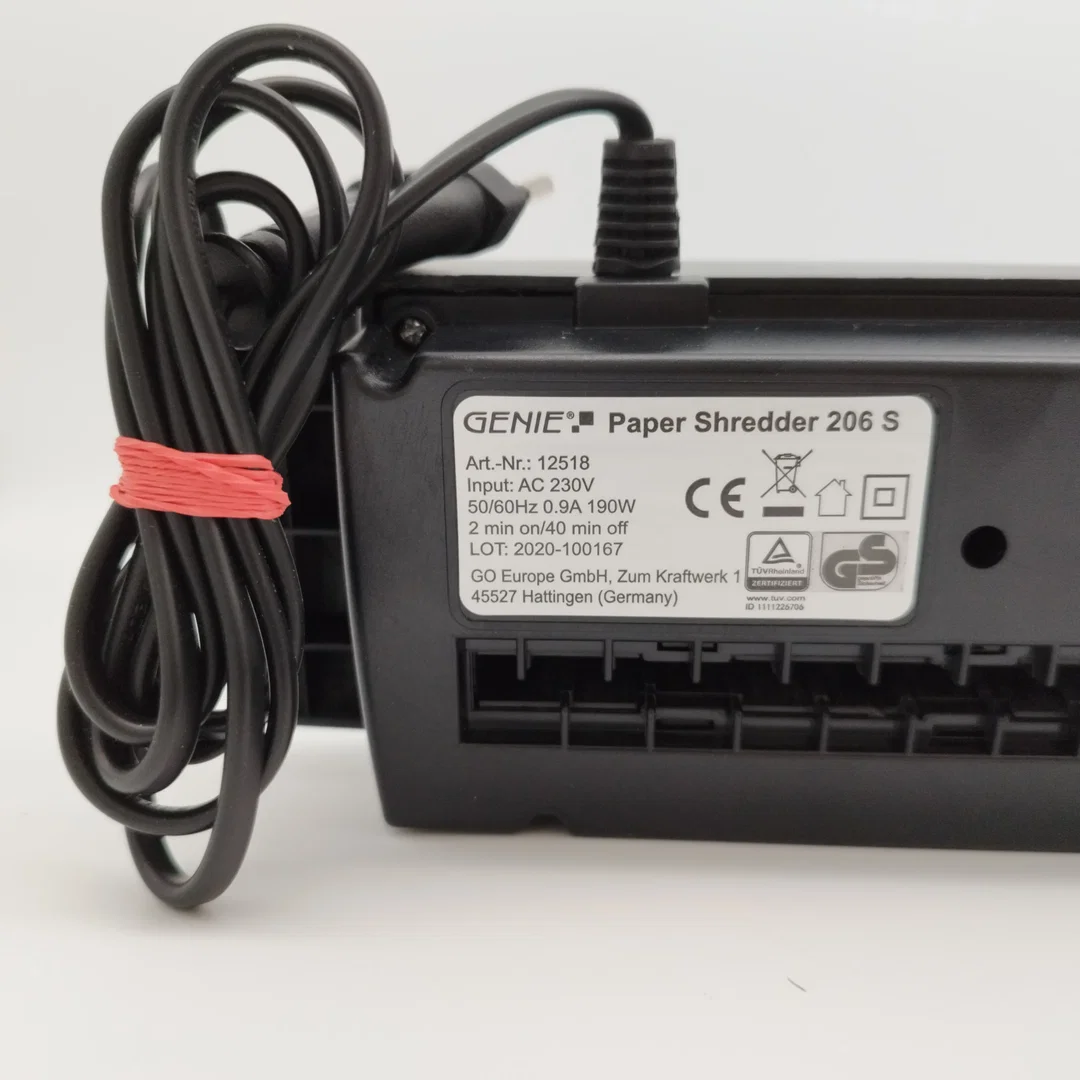 GENIE Aktenvernichter Aufsatz mit Originalverpackung und Kabel – Bild 2