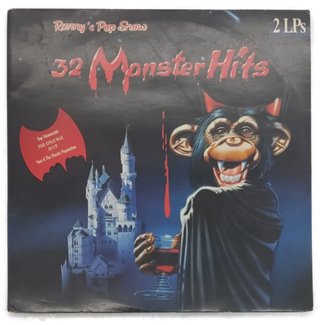 Halloween Set mit Keramik-Kürbis, Schallplatte & Servietten – Bild 2