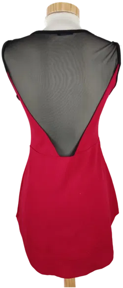 Damen Longshirt, Rot mit schwarzem Tüll-Einsatz, Gr. S - Bild 2