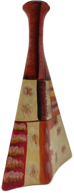 Abstrakte Tonvase in pyramidenähnlicher Form - Bild 2